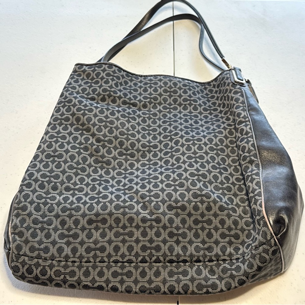 Coach Madison Op Art Needlepoint Phoebe Shoulder Tote w/ matching wallet
